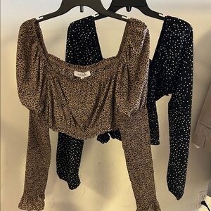 2 cropped blouses